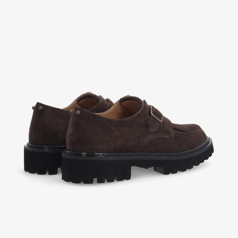 MYSEN PLT BUCKLE W - SUEDE - MARRON